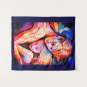 Eetherische Guardian Embrace - Fantasy Glas in loo Wandkleed (Voorkant (horizontaal))