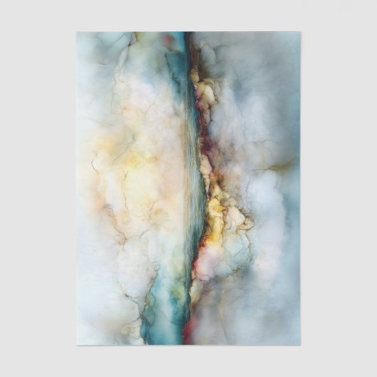 Eetherische horizon Abstract landschap EF6L Decoup Tissuepapier (Voorkant)