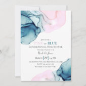 Eetherische Inky Blauwgroen Roze of Blauwe Baby Ge Kaart (Voorkant)