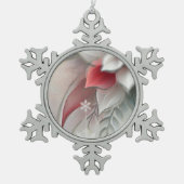 Eetherische Kerst Bloemen Sneeuwvlok Ornament (Voorkant)