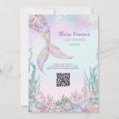 Eetherische kleine zeemeermin meisje Baby shower Kaart (Achterkant)