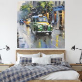 Eetherische Kolkata: moessonsymfonie Canvas Afdruk (Insitu (Slaapkamer))