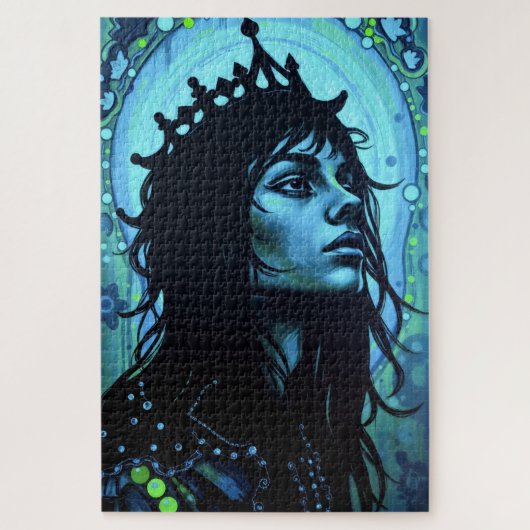 Eetherische koning: fusie van kunst en fantasie legpuzzel (Verticaal)