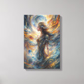 Eetherische kosmische godin Abstracte portretkunst Canvas Afdruk (Voorkant)