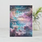 Eetherische kosmische hemelse oudejaarsfeest kaart (Staand voorkant)