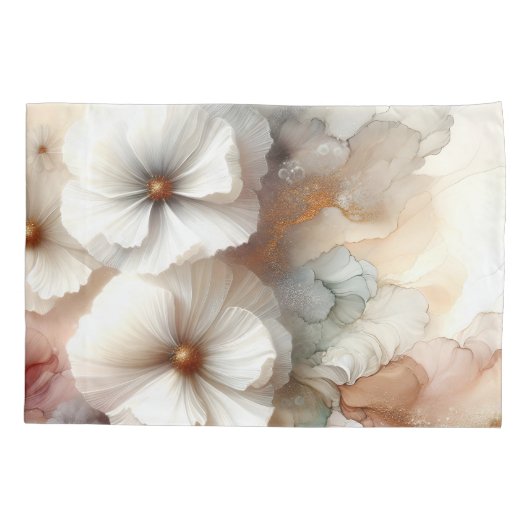 Eetherische Kosmos Bloemen Kussensloop (Achterkant-Links)