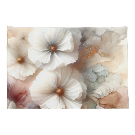 Eetherische Kosmos Bloemen Kussensloop (Achterkant-Rechts)