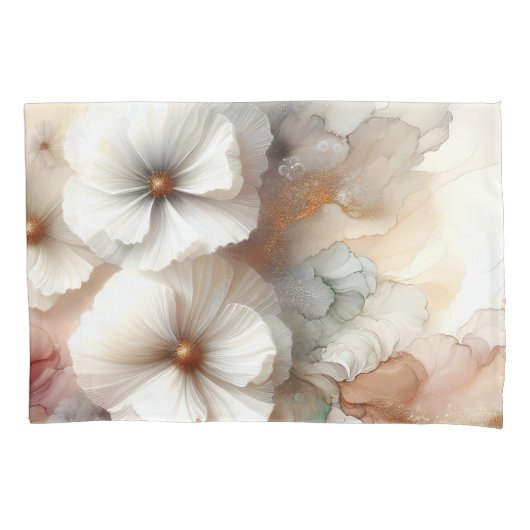 Eetherische Kosmos Bloemen Kussensloop (Voorkant-Links)