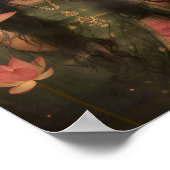 Eetherische Lakshmi Roze Lotus Godin Kunst Poster (Hoek)