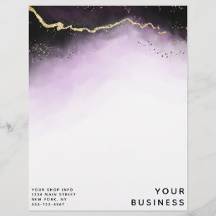 Eetherische mist ombre Amethyst Paarse Custom Shop Briefhoofd
