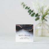 Eetherische mist Ombre Navy Blue Waterverf Moody Vierkante Visitekaartje (Staand voorkant)