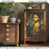 Eetherische Mixed Race Fairy in de herfst EG4L Dec Tissuepapier