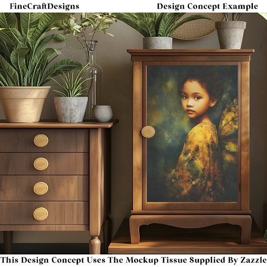 Eetherische Mixed Race Fairy in de herfst EG4L Dec Tissuepapier