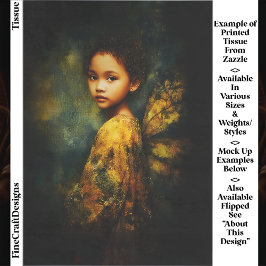 Eetherische Mixed Race Fairy in de herfst EG4L Dec Tissuepapier