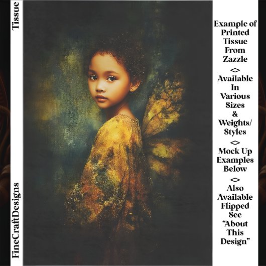 Eetherische Mixed Race Fairy in de herfst EG4L Dec Tissuepapier