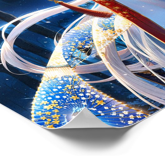 Eetherische Moonlight Fan Dance Poster (Hoek)