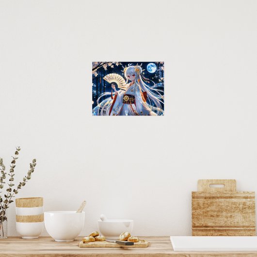 Eetherische Moonlight Fan Dance Poster (Keuken)