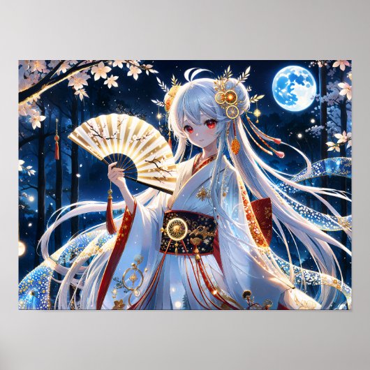 Eetherische Moonlight Fan Dance Poster (Voorkant)