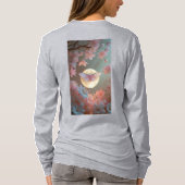 "Eetherische Moth and Moon Tattoo Design" Lange mo T-shirt (Achterkant)