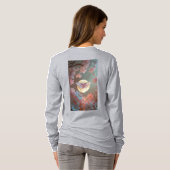 "Eetherische Moth and Moon Tattoo Design" Lange mo T-shirt (Achterkant volledig)
