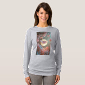 "Eetherische Moth and Moon Tattoo Design" Lange mo T-shirt (Voorkant volledig)
