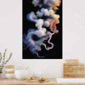 Eetherische mystieke rook Abstracte kunst Poster (Keuken)