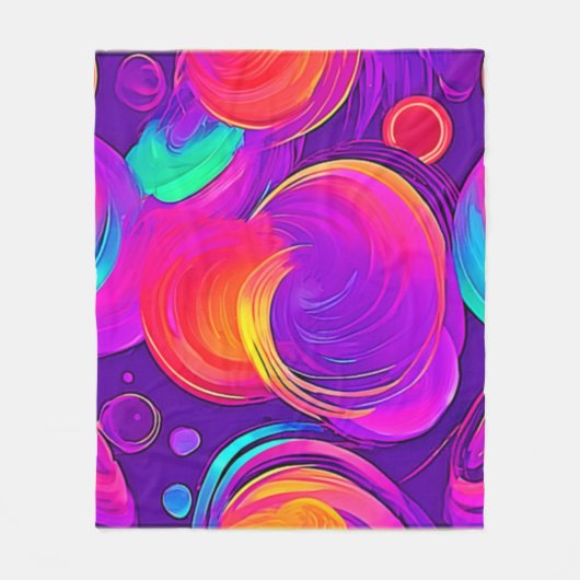 Eetherische neon: Abstracte dromen Fleece Deken (Voorkant)