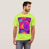 Eetherische neon: Abstracte dromen T-shirt (Voorkant volledig)