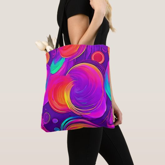 Eetherische neon: Abstracte dromen Tote Bag (Dichtbij)