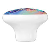 Eetherische pastel Abstracte kunst - Dromerige kat Keramische Knop (Zijkant)