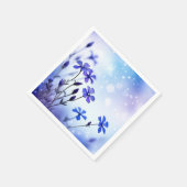 Eetherische Periwinkle Floral Waterverf Servet (Hoek)