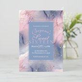 Eetherische Periwinkle Pink Gold Ink Fantasy Sweet Kaart (Staand voorkant)