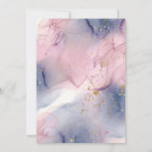 Eetherische Periwinkle Pink Gold Ink Fantasy Sweet Kaart (Achterkant)