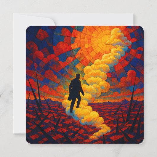 Eetherische Reverie – Surrealistische Dreamscape G Feestdagenkaart (Voorkant)