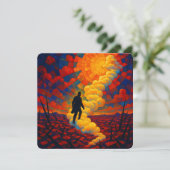 Eetherische Reverie – Surrealistische Dreamscape G Feestdagenkaart (Staand voorkant)