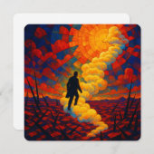 Eetherische Reverie – Surrealistische Dreamscape G Feestdagenkaart (Voorkant / Achterkant)