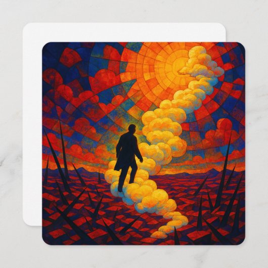 Eetherische Reverie – Surrealistische Dreamscape G Feestdagenkaart (Voorkant / Achterkant)