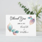 Eetherische schoonheid zachte toon grillige pastel bedankkaart (Staand voorkant)