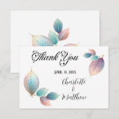 Eetherische schoonheid zachte toon grillige pastel bedankkaart (Voorkant / Achterkant)