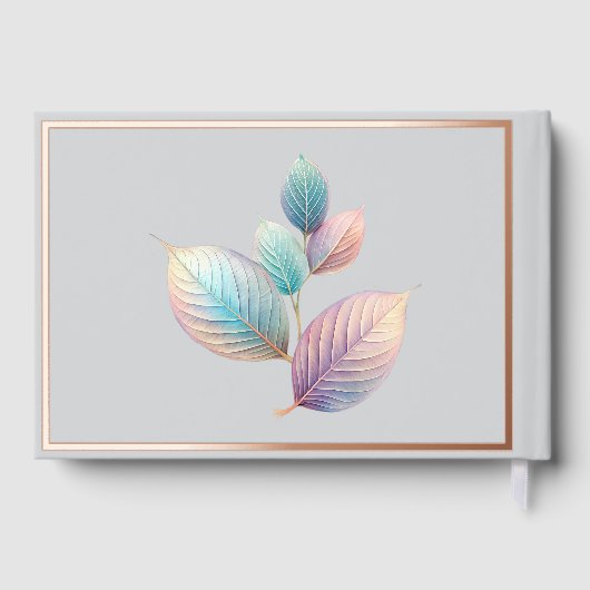 Eetherische schoonheid zachte toon grillige pastel gastenboek (Achterkant)