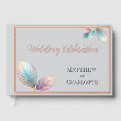 Eetherische schoonheid zachte toon grillige pastel gastenboek (Voorkant)