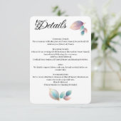 Eetherische schoonheid zachte toon grillige pastel informatiekaartje (Staand voorkant)