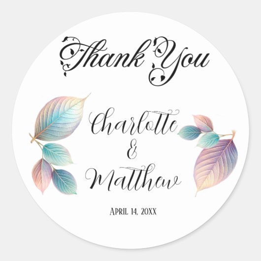 Eetherische schoonheid zachte toon grillige pastel ronde sticker (Voorkant)