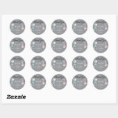 Eetherische schoonheid zachte toon grillige pastel ronde sticker (Vel)