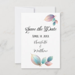Eetherische schoonheid zachte toon grillige pastel save the date