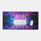 Eetherische slierten: Blue & Mauve Kirlian Art Bureaumat (Keyboard & Muis)