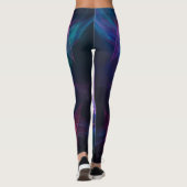 Eetherische slierten: Blue & Mauve Kirlian Art Leggings (Achterkant)