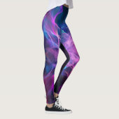 Eetherische slierten: Blue & Mauve Kirlian Art Leggings (Rechts)