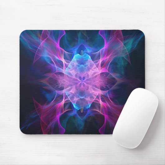 Eetherische slierten: Blue & Mauve Kirlian Art Muismat (Met muis)