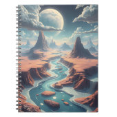 Eetherische surrealistische wereld AI-kunst Notitieboek (Voorkant)